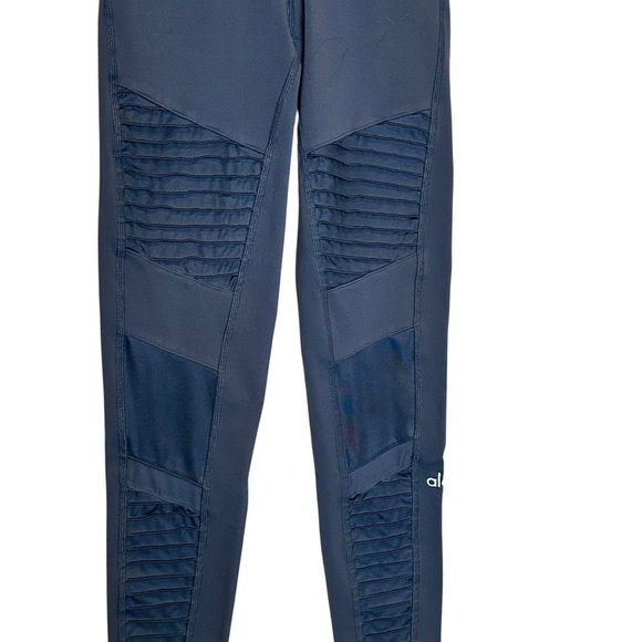 ALO Yoga Leggings Women's XS Gray Performance High Waist Moto Athleisure Active - Picture 3 of 10